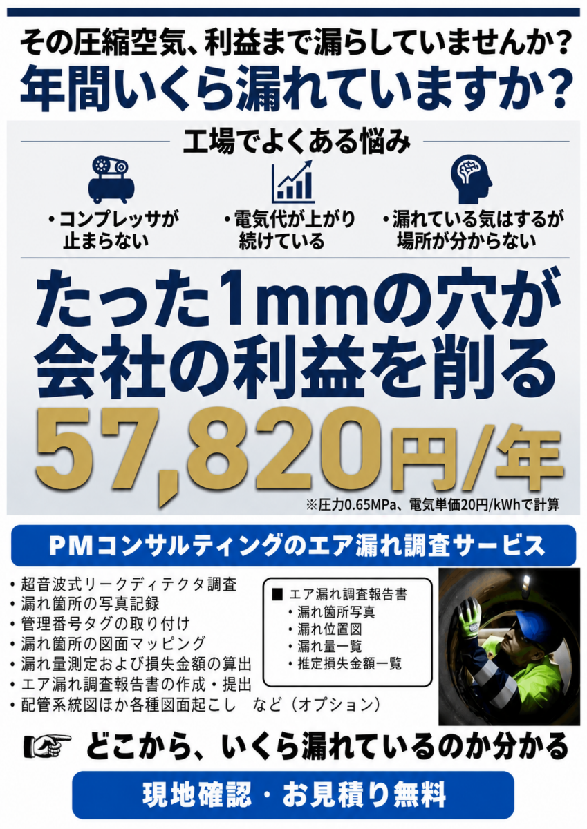 エア漏れ調査サービス